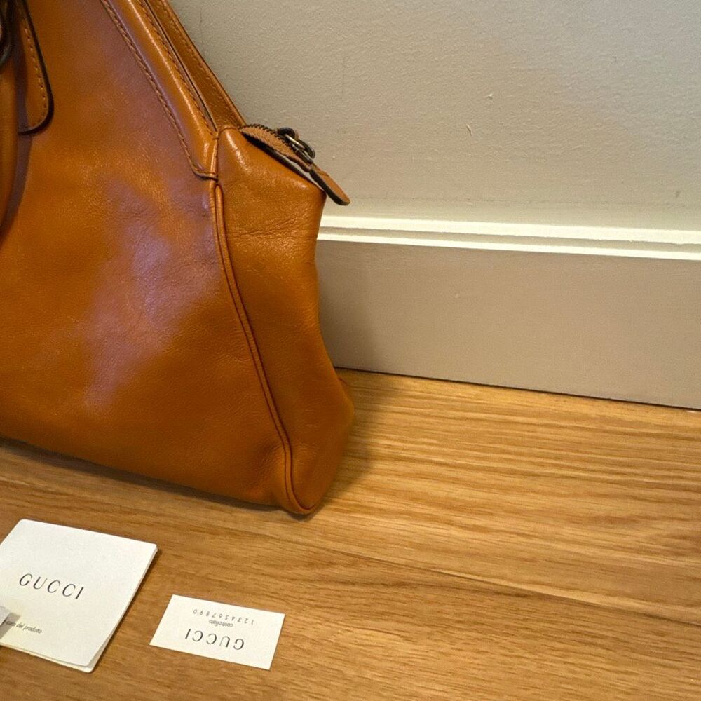 Gucci ReBelle Orange Leather Satchel Bag - Picture 6 of 14